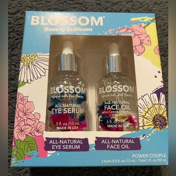 Blossom all natural eye serum and face oil. “Power couple” New in box. - Picture 1 of 3